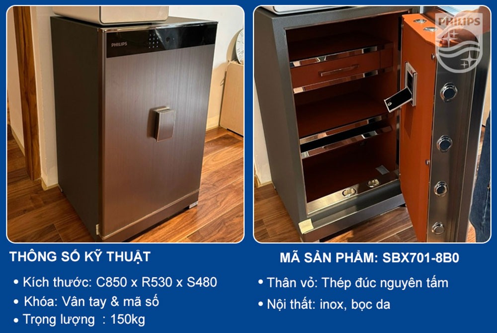 Hình ảnh thực tế ngoại quan và nội thất bên trong của SBX701-8B0.