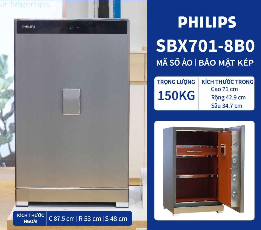 Két sắt Philips SBX701-8B0